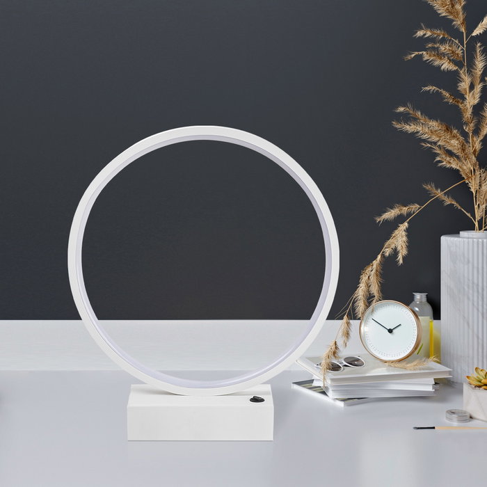 Opviq Halka - 13308 Lámpara de mesa blanca metálica